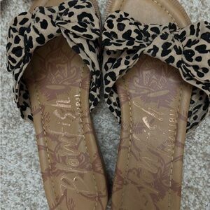 Blowfish Tan Leopard Print Sandals